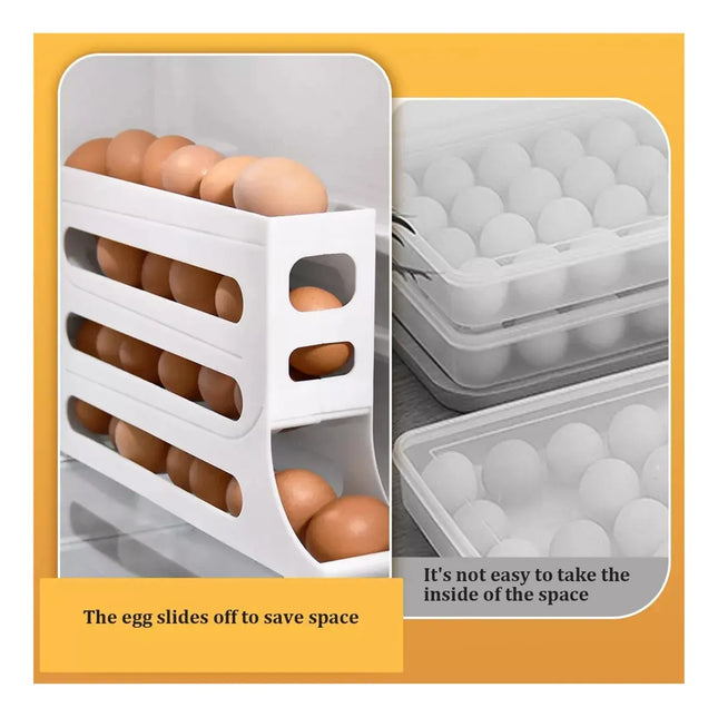 Dispensador De Huevos Para Nevera 30 Und Huevera Porta huevos Color Blanco Airlya-life1 Blanco