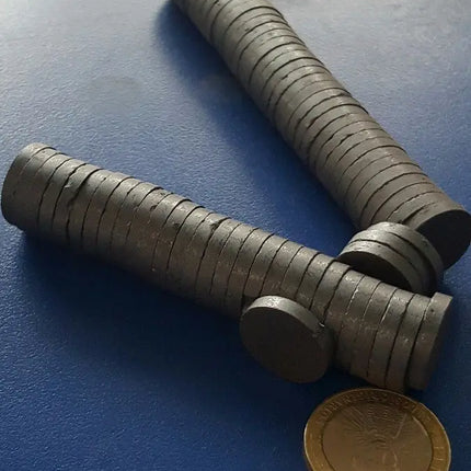 Imanes Redondos 100 Unidades De 20 X 3mm. Biomagnetismo Arte Negro / Gris oscuro