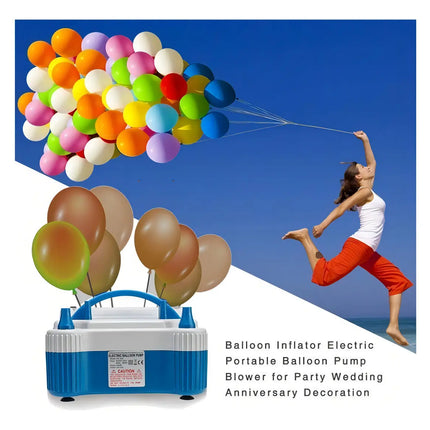 Inflador De Globos Eléctrico Casa Y Estilo 2 Boquillas Portátil