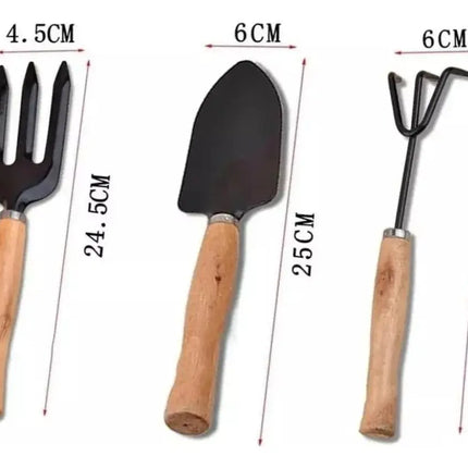 Set Herramientas Jardinería Pala Rastrillo Tridente