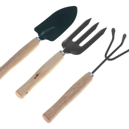 Set Herramientas Jardinería Pala Rastrillo Tridente