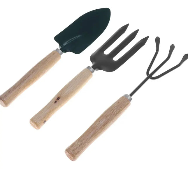Set Herramientas Jardinería Pala Rastrillo Tridente