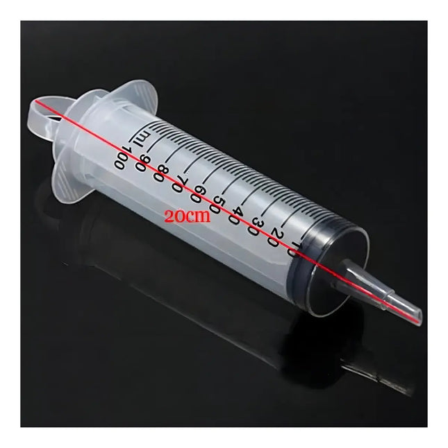 Jeringa De Plástico Alimentación 100ml Alimentadora Capacidad En Volumen 100 Cc 100 Ml