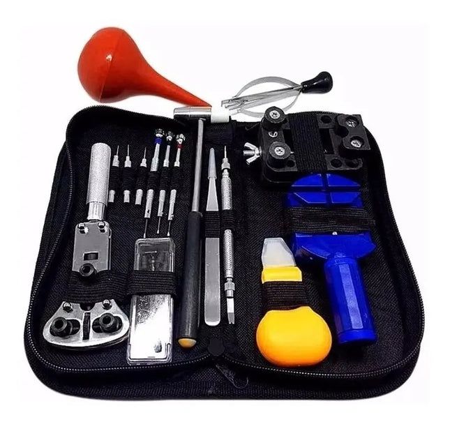 Kit 16 Herramientas Relojería, Reloj Con Estuche Deluxe