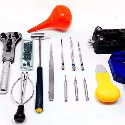 Kit 16 Herramientas Relojería, Reloj Con Estuche Deluxe