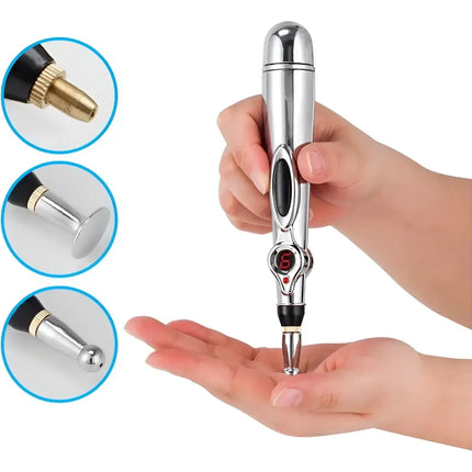 Lápiz Masajeador Electro físico Acupuntura Portátil + Gel