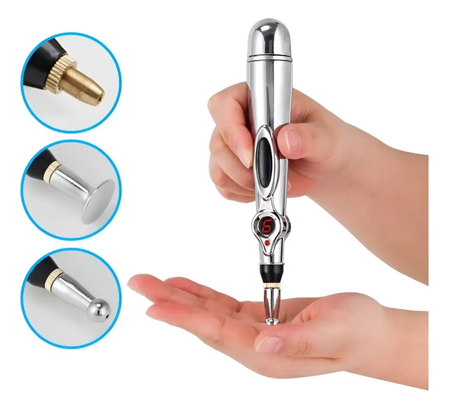 Lápiz Masajeador Electro físico Acupuntura Portátil + Gel