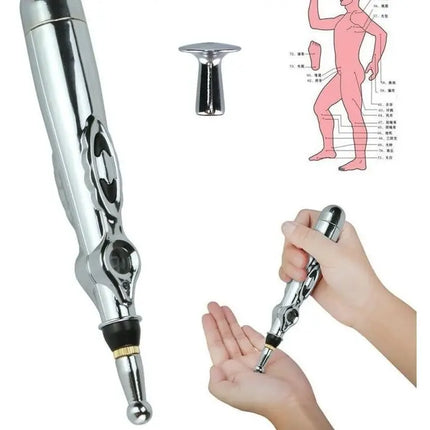 Lápiz Masajeador Electro físico Acupuntura Portátil + Gel