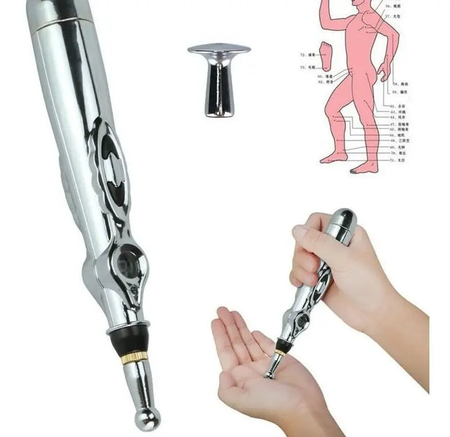 Lápiz Masajeador Electro físico Acupuntura Portátil + Gel