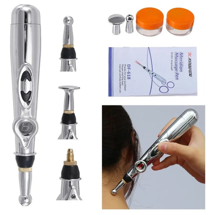 Lápiz Masajeador Electro físico Acupuntura Portátil + Gel