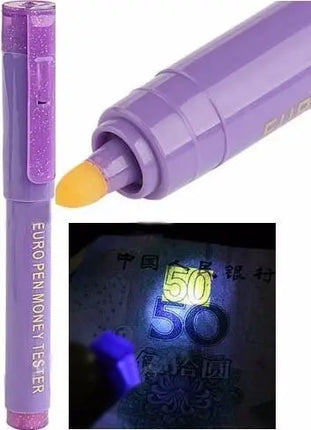 Lapiz Detector Billetes Falsos. Tinta + Luz Uv Ultravioleta