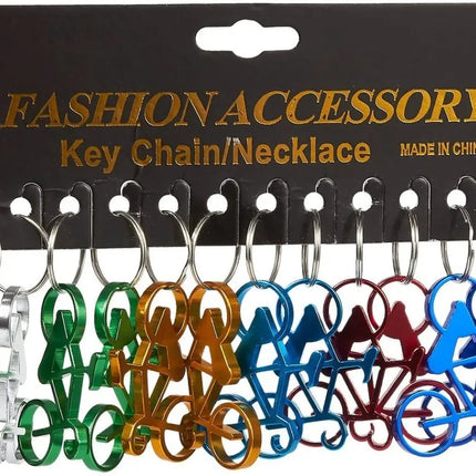 Llavero Destapador Diseño Bicicleta, Aluminio, Colores X 12