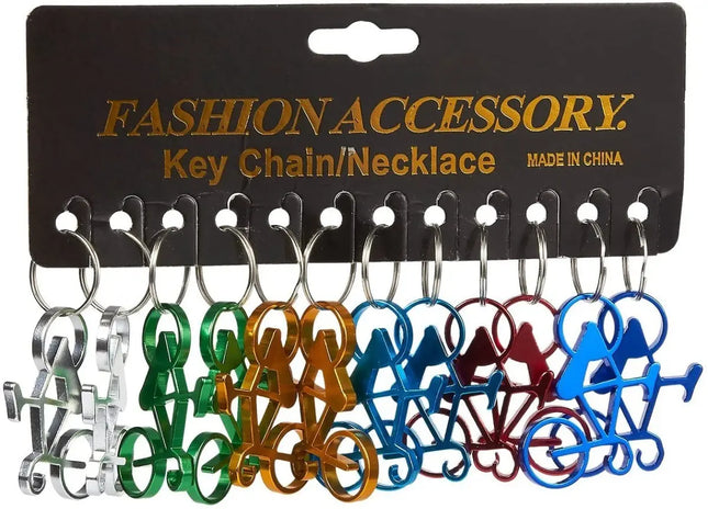 Llavero Destapador Diseño Bicicleta, Aluminio, Colores X 12