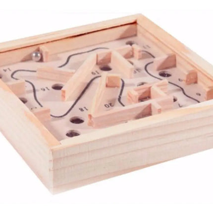Laberinto 20 Pasos De Madera, Tipo Flipper, Juego Educativo Madera