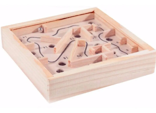 Laberinto 20 Pasos De Madera, Tipo Flipper, Juego Educativo Madera
