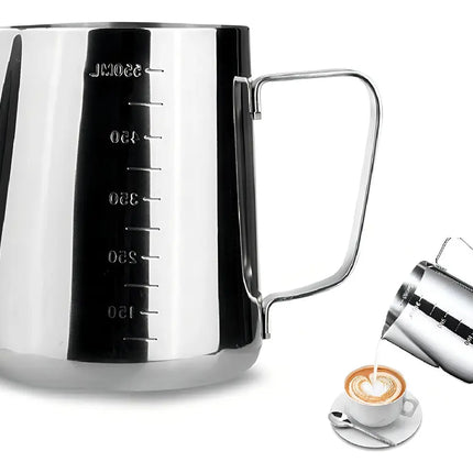 Jarro Lechero Jarra Espuma De Leche Para Barista Plateado 900 ml