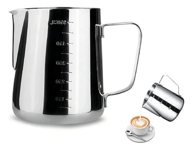 Jarro Lechero Jarra Espuma De Leche Para Barista Plateado 900 ml