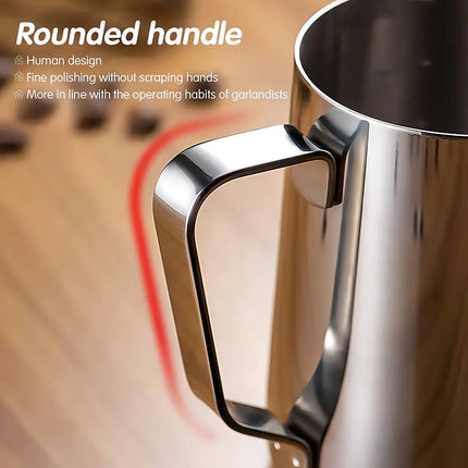 Jarro Lechero Jarra Espuma De Leche Para Barista Plateado 900 ml