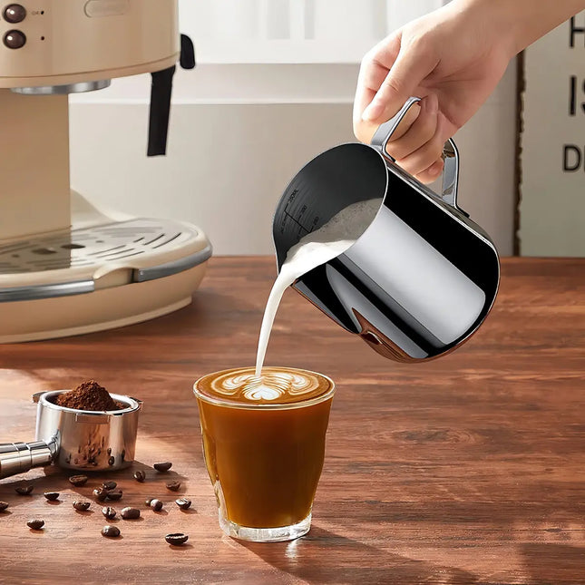 Jarro Lechero Jarra Espuma De Leche Para Barista Plateado 900 ml