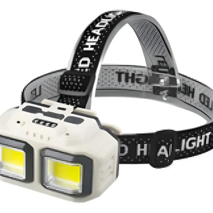 Linterna Frontal Led Brillante 3000lm 300w Lampara Camping Beige / Blanco