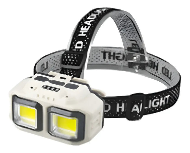 Linterna Frontal Led Brillante 3000lm 300w Lampara Camping Beige / Blanco