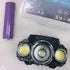 Linterna Led T6 Minero Cintillo Frontal 1800 Lum Recargable Blanco