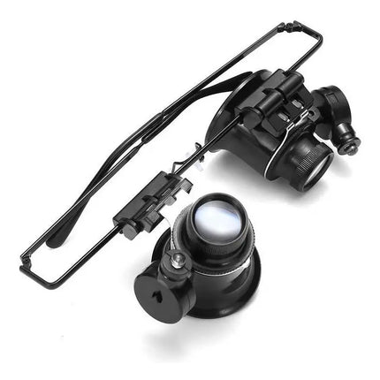 Lentes Con Lupa Relojero De Reparación Aumento 20x Y Luz Led