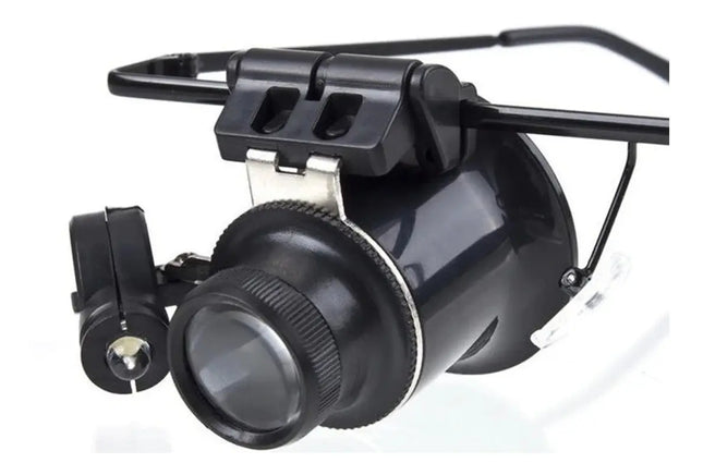 Lentes Con Lupa Relojero De Reparación Aumento 20x Y Luz Led