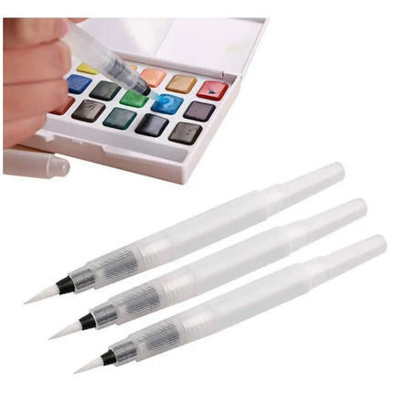 3 X Lápiz Pincel De Agua Para Acuarela O Lettering. S, M Y L