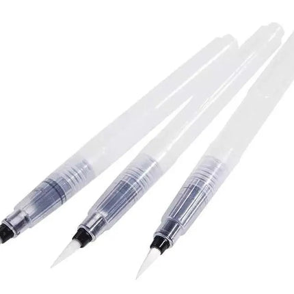 3 X Lápiz Pincel De Agua Para Acuarela O Lettering. S, M Y L