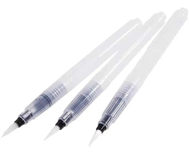 3 X Lápiz Pincel De Agua Para Acuarela O Lettering. S, M Y L