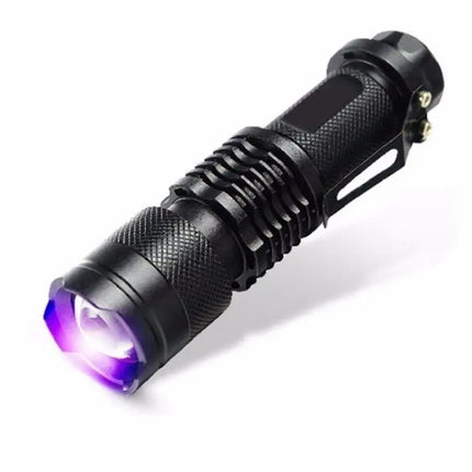 Linterna Uv Ultravioleta Led , Con Zoom, Usa Pilla Aa, Metal