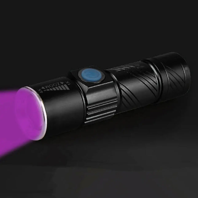 Linterna Uv Ultravioleta Led Recargable Usb Detector Billete