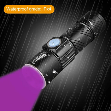 Linterna Uv Ultravioleta Led Recargable Usb Detector Billete