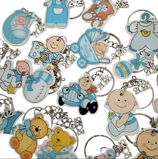 65 Llaveros Recuerdo Souvenirs Bautizo, Baby Shower