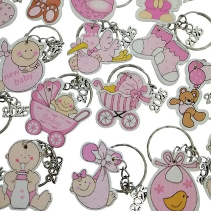 20 Llaveros Souvenir Recuerdo Bautizo Baby Shower Niña