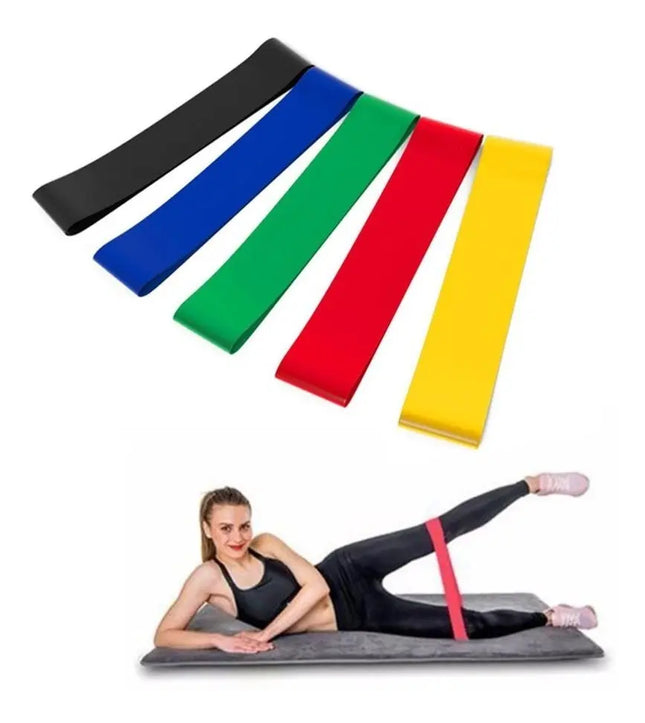 Pack 5 Bandas Elásticas Loop Circulares Pilates Aeróbico
