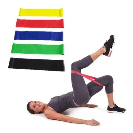 Pack 5 Bandas Elásticas Loop Circulares Pilates Aeróbico