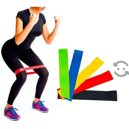 Pack 5 Bandas Elásticas Loop Circulares Pilates Aeróbico
