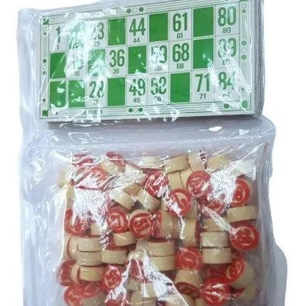 Juego Lotería Lota Bingo Clásico Números De Madera