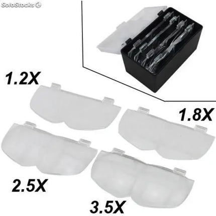 Visera Con 4 Lentes Intercambiables Lupa Con Luz Led