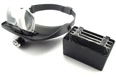 Visera Con 4 Lentes Intercambiables Lupa Con Luz Led