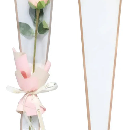 50 Papel Coreano Blanco Celofán Manga Bolsa Para Flor 14x48c Blanco / Liso