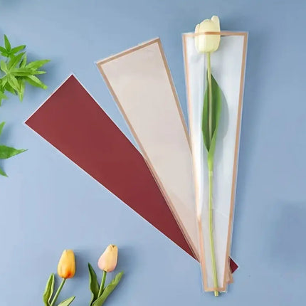 50 Papel Coreano Blanco Celofán Manga Bolsa Para Flor 14x48c Blanco / Liso