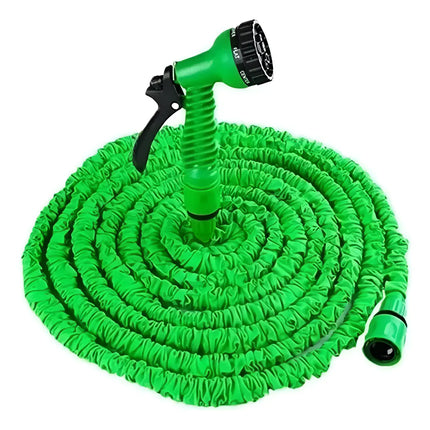 Manguera Retráctil Expandible 30 Metros + Pistola Aspersor Verde