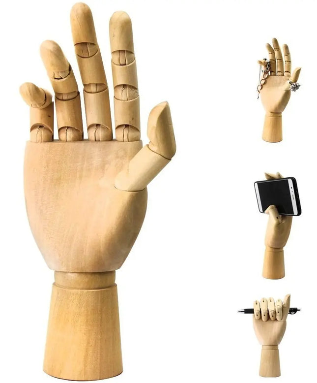 Maniquí Mano De Madera Articulada 25cms, Dibujo, Stop Motion