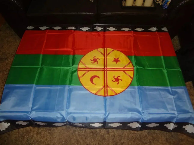 Bandera Mapuche Grande 180 X 120cms, Exclusiva