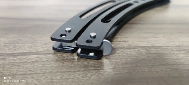 Cuchillo Tipo Mariposa, Ideal Para Camping, Trucos, Balison Negro CURVO