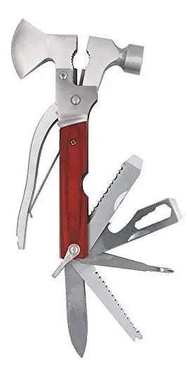 Martillo Hacha Multiuso Cortapluma Arbolito Camping 10 En 1