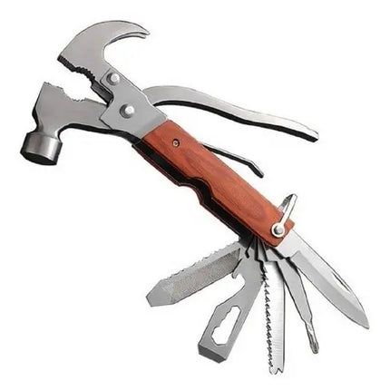 Martillo Hacha Multiuso Cortapluma Arbolito Camping 10 En 1